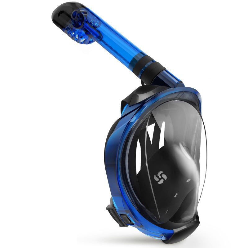 Greatever G2 Full Face Snorkel Mask with Latest Dry Top System,Foldable 180 Degree Panoramic View Snorkeling Mask with Camera Mount,Safe Breathing,Anti-Leak&Anti-Fog - Image 1